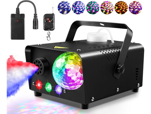 Máquina De Humo Dj 600w Con Luz Led Rgb Efecto De Fuego