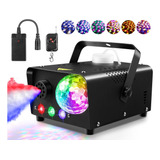 Máquina De Humo Dj 600w Con Luz Led Rgb Efecto De Fuego