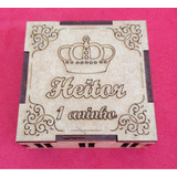 50 Caixinhas Mdf Passa Fita 7x7x5cm Personalizada Frete Grat