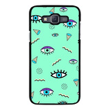 Funda Protector Rudo Para Samsung Galaxy Ojos Tapiz Verde