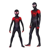 Traje Para Spiderman Miles Morales Cosplay Adultos Halloween