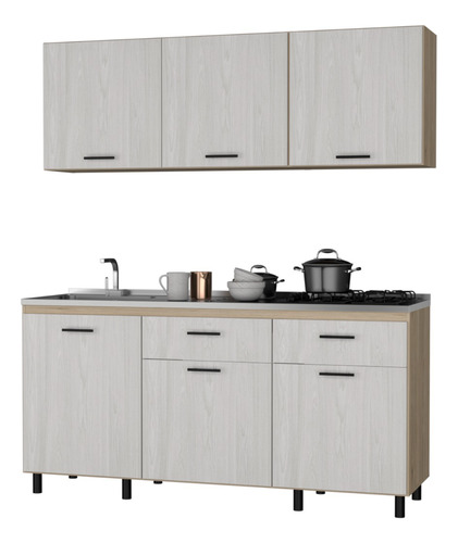 Modu Infe Lavaplatos + Mod Supe - Kitchen - Rovere / Niebla