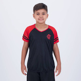 Camisa Flamengo Math Infantil Preta