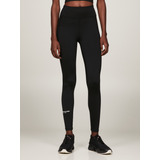 Leggings Sport Solid Con Logo Negro Tommy Hilfiger