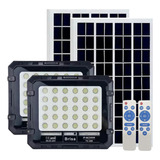 2x Luminária Refletor Led Solar 100w Prova D'água Holofote