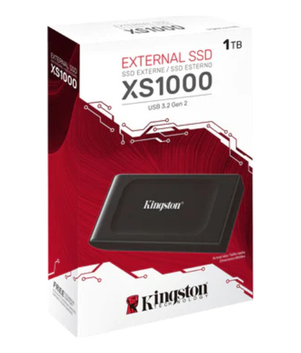 Ssd Externo Portátil Kingston 1tb Usb 3.2 Leitura: 1.050mb/s