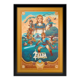 Quadro Arte The Legend Of Zelda Breath Of Wild Nintendo A3