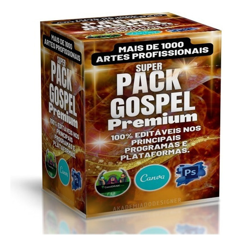 Pack +1200 Artes Editáveis Gospel Premium Canva, Psd E Cdr