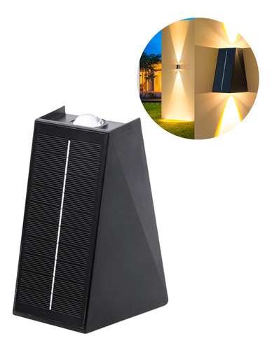 Luz Led Solar Aplique Bidireccional Para Exteriores