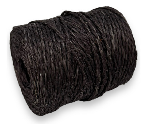 Barbante Fio De Sisal 2mm 250g 75 Metros - Cor Preto Lanazyn