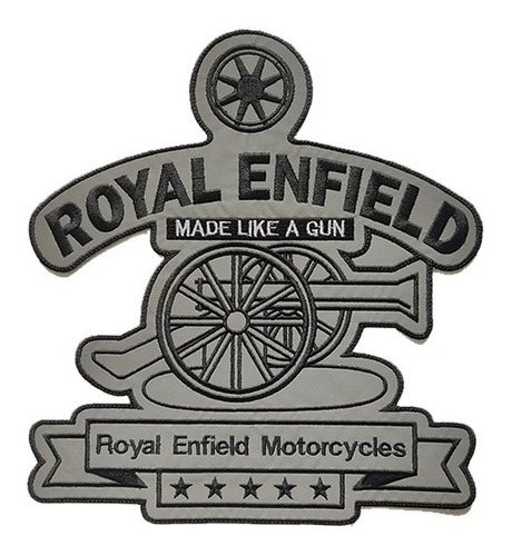 Parche Bordado Royal Enfield Motos Made Like A Gun Ref Peque