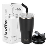 Mug Vaso Termo Agua Cafe 570ml Buffer Acero Inox + Tapas