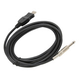 Cable De Guitarra De 3 Metros, Interfaz Usb A Mono De 6,35 M