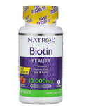 Biotina 10.000mcg 60 Tabs Sabor Morango - Natrol Importada