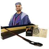 Varita Kingsley Shacklebolt + Saco + Tarjeta - Harry Potter