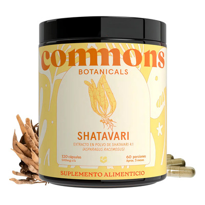 Commons Hongos Adaptógenos Shatavari 120 Cápsulas Natural 100% Organico | Envío gratis