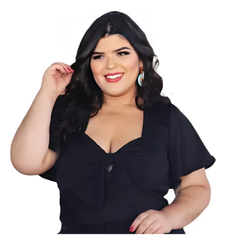 Cropped Neusa Da Rosa Soul Plus Size 