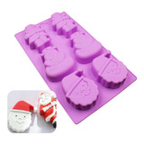 Molde Silicon Figuras Navideñas, Santa Claus, Muñeco Nieve