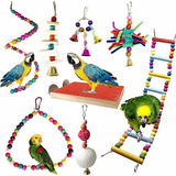 Kit De Juguetes Para Aves 8 Diferentes Modelos Multi Color