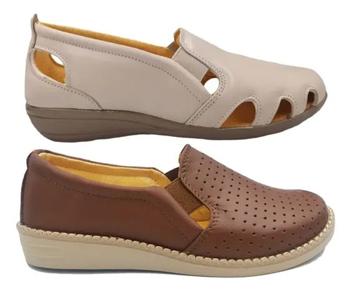 Kit Zapato Dama Comodo Pie Diabetico O Delicado Piel 511-446 | Meses sin interés