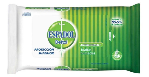 Espadol Dettol Toallas Antibacteriales X 50 Unidades