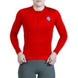 Jersey Ciclismo Manga Larga Rojo Iscali Unisex Ruta O Mtb