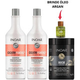 Kit Inoar Cicatripontas Sh+cond2x1l+másc Mask1kg+óleo Argan