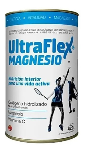 Magnesio Colágeno Hidrolizado En Polvo 420gr Ultraflex