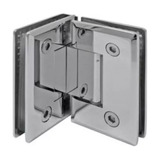 Bisagra Vidrio Vidrio 90° Baño Jackson Acero Inox Cromo