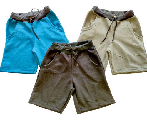 Kit 5 Shorts Moletom Infantil Menino Lindas Cores Promoção