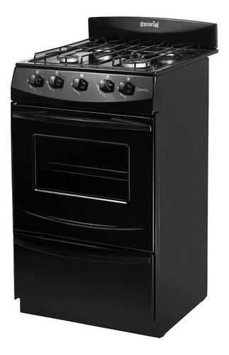 Cocina Negra Escorial Candor S2 Black Gas Natural