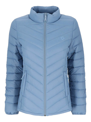 Chaqueta Pluma Eboni Stripe Mujer Azul Doite