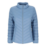 Chaqueta Pluma Eboni Stripe Mujer Azul Doite