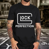 Hombre Mujer Cool Glock Camiseta Streetwear Short Sle