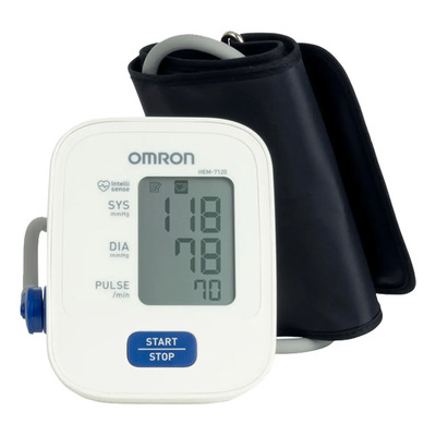 Omron Monitor De Presión Arterial De Brazo. Hem-7120 Color Blanco | Envío gratis