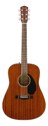 Guitarra Fender Cd-60s Acústica Caoba Tapa Sólida Color Marrón Oscuro Orientación De La Mano Diestro