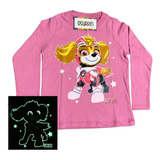 Remeras Glow Brilla Oscuridad Patrulla Canina Paw Patrol