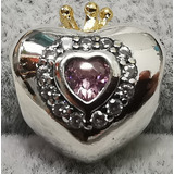 Pandora Charm Bead 791375pcz Princess Heart S925 Ale