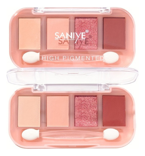 Paleta De Sombras Nude 4 Tonos Mate Y Metálico