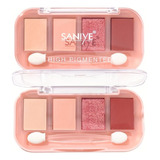 Paleta De Sombras Nude 4 Tonos Mate Y Metálico