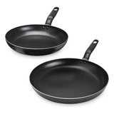 Juego De 2 Sartenes T-fal Set 18 Y 30 Cm Tefal Inicia Cocina Color Negro