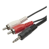 Cabo Conversor Áudio Auxiliar P2 X 2rca Para Tv Video Game