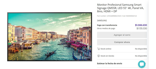 Monitor Samsung Profesional 55´´