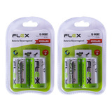 Kit 4 Pilhas Recarregáveis Grande Tipo D 4500mah Flex