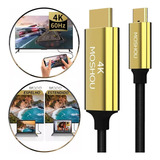 Cabo Usb Tipo-c Para Hdmi 4k  Moshou 60hz Fhd 144hz Hdr 1,5m