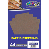 Papel Kraft Natural 180g A4 C/50 Folhas Cor Pardo