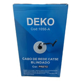 Deko Cabo De Rede Cat5e Blindado Preto