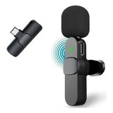 Microfone Lapela Wireless Plug And Play Cor Preto