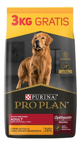 Proplan Adulto Raza Mediana X 15+3 = 18 Kg Kangoo Pet