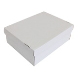 20 Cajas De Cartón Para Zapato 32x25x11 Cm, Blanca